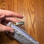 St. John  Tweed Printed Purple Lavender Wallet Coin Purse Card Holder Key Chain Photo 4