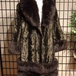 Vintage Teddy Fuzzy Faux Fur shearling boho penny lane hipster phobe western puf Brown Size L Photo 0