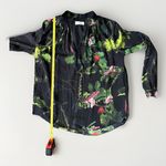 Babaton Aritizia  Botanical Floral Print Blouse Smocked  Sleeve Shirt Chiffon XS Photo 7