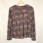Lucky Brand Pink & Purple Floral Paisley Long Sleeve Top M Photo 1