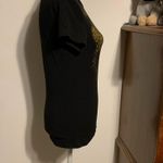 Black and Gold Glitter Cat Butterfly T Shirt Size M Photo 4