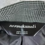 Norma Kamali  Single Breasted Glenn Plaid Blazer Jacket Black White Size 8‎ Photo 2
