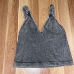 Free People  Good Karma crop tank Mushroom / Mineral Wash Gray XS/S Photo 3