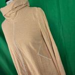 Maeve  Anthropologie Womens Yellow‎ White Striped Tai Cowl Neck Sweater Medium Photo 2