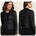 Chico's NWT  Moto Jacket Bonded Lace LS Jack Black Career Party Size 3 US XL $139 Photo 1