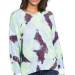 TORY SPORT Cotton Tie Dye Sweater In Ace Blue Tie Dye size small Purple Photo 0