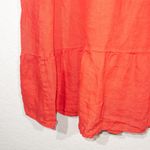 Terzo Millennio Red Linen Italian Midi Dress Size Medium Photo 4