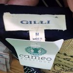 Cameo Boutique Navy White Striped Maxi Dress Chevron‎ Pattern Sleeveless Size M Size M Photo 2