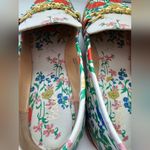 Boden White and Red Poppy floral loafers Size 40 Photo 3