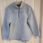 Green Tea  Blue Sherpa Fuzzy Quarter Zip Photo 0