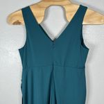 Torrid NEW Maxi Stretch Crepe Vneck Column Dress Size 16 Golf Coast Teal Slit Photo 4