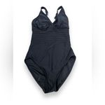 Aqua Green  - Black One Piece Swimsuit UPF 50 Size Small Photo 1