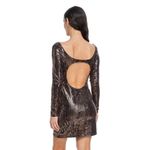 Jump NWT APPAREL Stretch Sequin Open Back Mini Dress in Espresso, XS Photo 1