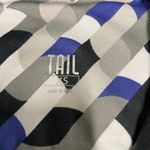 Tail Meredith Mock Neck Zip Short Sleeve Golf Top Half Moon Print Womens Size XS Black Photo 3