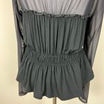 BCBGeneration  Blouse Top Womens M Black Sheer Witchy‎ Gothic Whimsygoth Coquette Photo 6