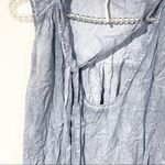 Free People Free‎ People Large Blue Tie Neck Sleeveless Lightweight Rayon Tank Photo 2