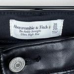 Abercrombie & Fitch NEW Mixed Fabric Ultra High Rise Ankle Straight Jean SZ 35 S Photo 3