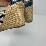 Alexandre Birman  Leather snake embellished blue Print Espadrilles sz 9.5 Photo 4