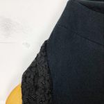 Free People  Black Tuxedo Lace Lapel Cropped Boho Blazer Size Small Photo 12