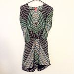 Eight Sixty romper, green, blue, yellow, women’s size medium Photo 3