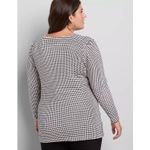 Lane Bryant Lane‎ Bryant Womens Essentials Houndstooth Gathered-Shoulder Sweater Sz 22/24 Photo 15