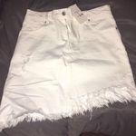 Hazel Boutique White Denim Skirt Photo 0