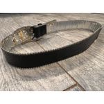 Guess Leather Belt Rhinestone Bling Y2K 90s 80s Studded Buckle Western Black Photo 8