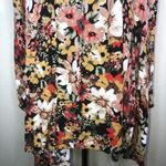JODIFL Long Sleeve Boho Style, Hi Lo Multi Color Floral Tunic/Mini Dress Size M Photo 2