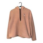 FILA  Womens Josephine Pink Sherpa Cropped Hoodie, Small Photo 1