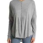 NWT Gibsonlook waffle knit button henley shirt Medium heather grey Photo 1
