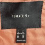 Forever 21 Plus 3X Shag Coat Jacket Teddy Fuzzy Pink Snap Front Peak Collar Photo 8