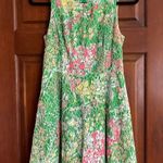 Maeve ANTHROPOLOGIE Floral Green AND PINK SEQUIN VERBENA Dress (2) Photo 3