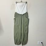 Anthropologie Daily Practice  Best Shot Jumpsuit Green White Twofer Strapless XS Photo 4