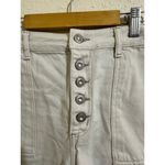 Free People We The Free Womens Shorts Cream White Cargo Button Fly Raw Hem High Rise Size 26 Photo 4