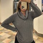 Calvin Klein black white geo print turtle neck sweater long sleeve Photo 6