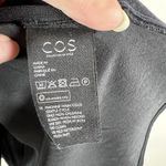 COS  Black Mixed‎ Media Cotton Silk Asymmetrical Tunic Top, EUC, Size XS Photo 5