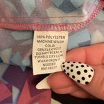 Cuddl Duds Cuddy Purple & Blue Geometric Long Sleeve Keyhole Blouse Photo 3