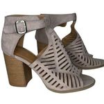 Charlotte Russe Women's Block Heel Boho Chic Peep Toe Size 9 Tan Photo 0