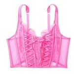 Victoria's Secret Dream Angels Pink Lace Unlined Non Wired Corset Bra Top Size S Photo 2