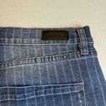 Nicole Miller  Womens Pinstripe Tribeca Rolled Cuff Mid Rise Denim Shorts Sz 16 # Photo 4