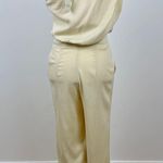 Free People  Avery One Shoulder Jumpsuit Wide Leg Pockets Cream Ivory US 4 NWT Photo 8