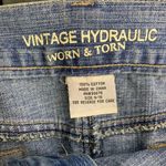 Hydraulic  Worn & Torn Denim Mini Skirt 9/10 Med Wash Pockets Button Zip Photo 4