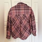 Anthropologie Women's Hudson Plaid Shirt Jacket Shacket Size Small Purple Pink Photo 2