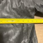 Vtg IOU leather toggle zipper black leather jacket size 6 bikercore fall mobwife Photo 5