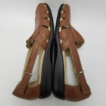 Dr. Scholls Womens Breezeway Loafer Flat Shoes Brown Leather Cut Out 10 M Photo 8