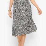 Talbots Animal Print Tiered Midi Skirt Size Small Lightweight **TINY FLAW** Photo 1