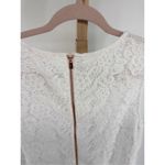 Soft Surroundings  Dress Madelyn Lace White Women Size 14 Lined Sharkbite Hem Photo 7