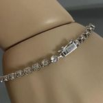 Ladies 10kt CZ Signed BBJ 10k Tennis Bracelet 6.2 Grams White Gold 7.5” Photo 8