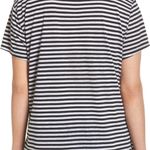 Treasure & Bond Boyfriend Burnout Tee - Black and White Stripe Photo 2