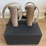 Yeezy Season 2 Suede Block Heel Sandal in Beige Size 38 Photo 3